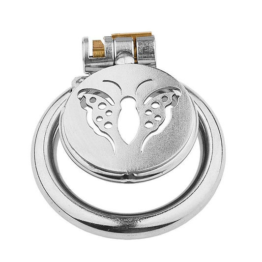Butterfly Flat Metal Male Chastity Cage by BDStyle