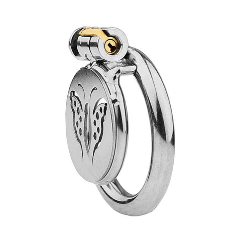 Butterfly Flat Metal Male Chastity Cage by BDStyle