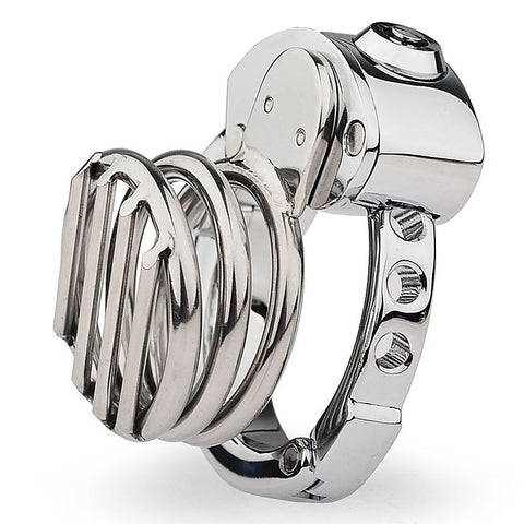 Plate Cage Male Chastity Device With Adjustable Ring