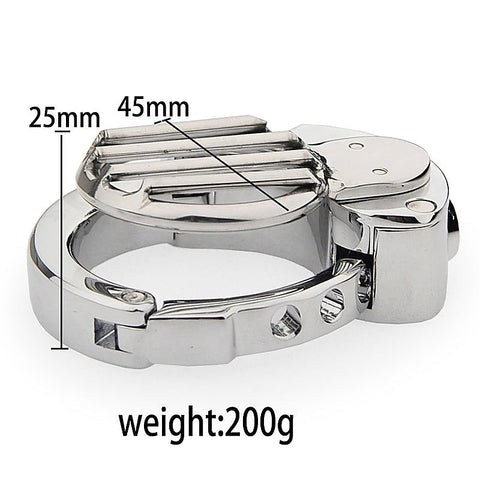 Plate Cage Male Chastity Device With Adjustable Ring