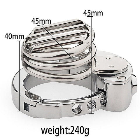 Plate Cage Male Chastity Device With Adjustable Ring