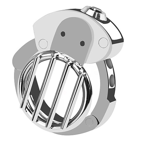 Plate Cage Male Chastity Device With Adjustable Ring