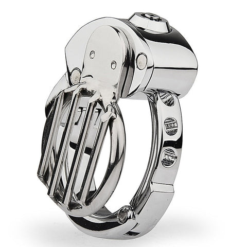 Plate Cage Male Chastity Device With Adjustable Ring