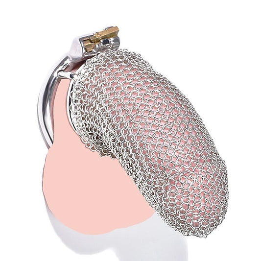 Metal Chastity Cage Mesh Male Locks Device by BDStyle
