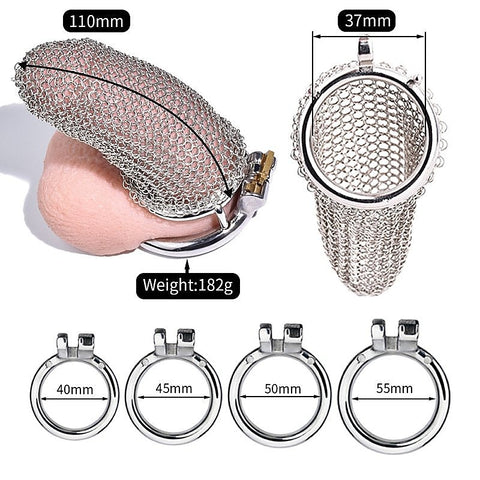 Metal Chastity Cage Mesh Medium by BDStyle