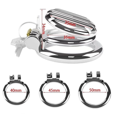 Plate Cage Male Chastity Device Large by BDStyle