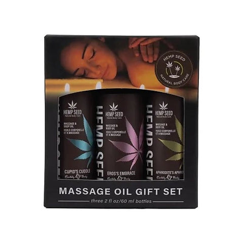 Hemp Seed Massage Oil Trio Gift Set by Earthly Body