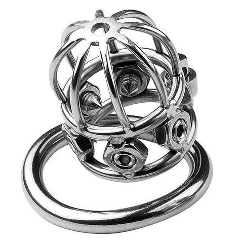 Spike Alloy Male Chastity Cock Cage by BDStyle