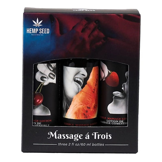 Hemp Seed Edible Massage A Trois by Earthly Body