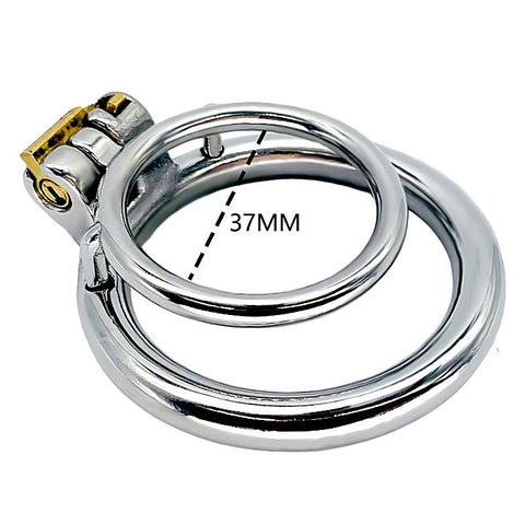 Double Ring Mens Chastity Lock Cage by BDStyle