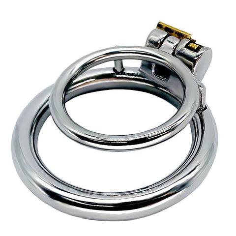 Double Ring Male Chastity Lock Cage by BDStyle