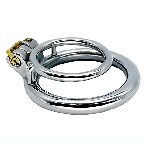Double Ring Male Chastity Lock Cage by BDStyle
