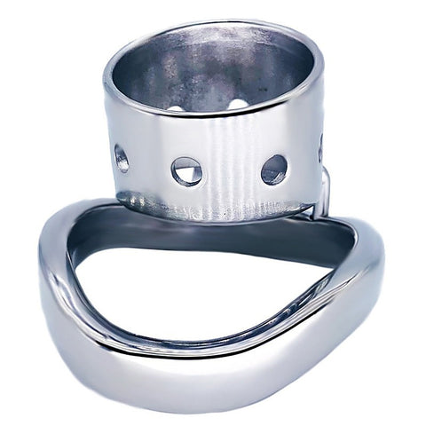 Bent Ring Cylindrical Short Male Chastity Lock by BDStyle