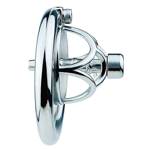 Hex Screw Men's Cock Cage with Urethral Catheter by BDStyle