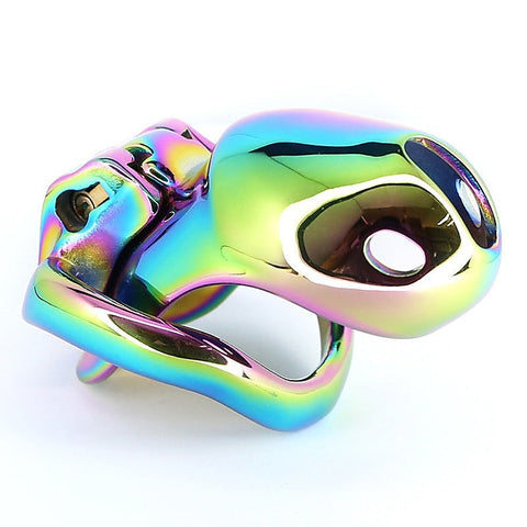 Rainbow Male Metal Chastity Cage HTV3 Small by BDStyle