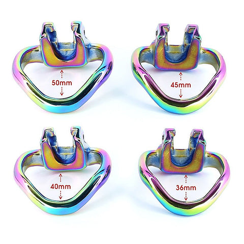 Rainbow Male Metal Chastity Cage HTV3 Small by BDStyle