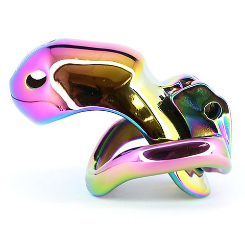 Rainbow Male Metal Chastity Cage HTV3 Large by BDStyle
