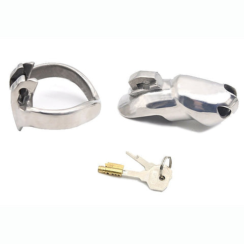 Stainless Steel Mens Metal Chastity Cage HTV3 Medium