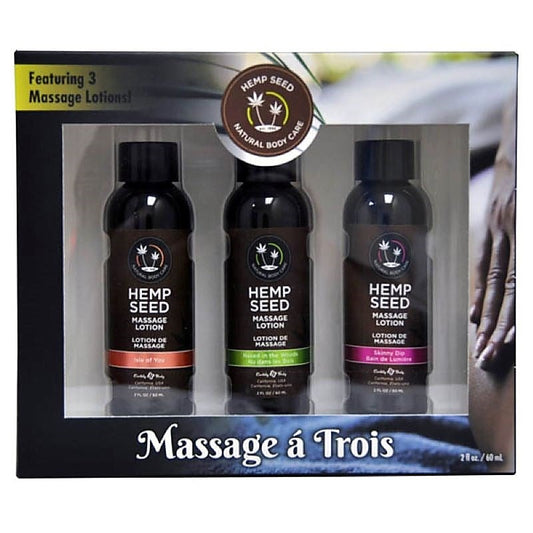 Hemp Seed Massage A Trois Scented Massage Lotion Kit