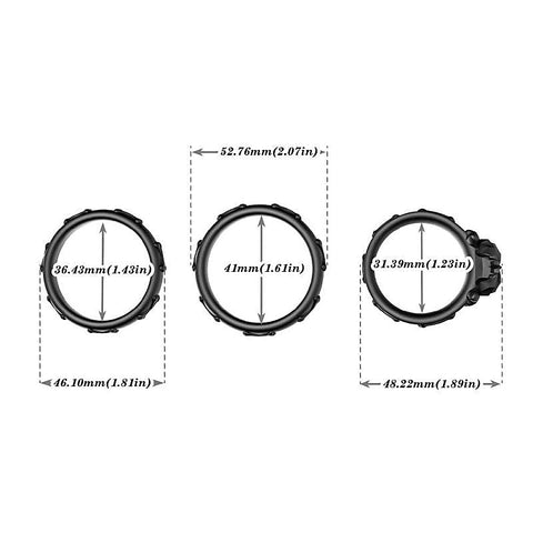 Gothic Style Skeleton 3 Piece Cock Ring Set by BDStyle