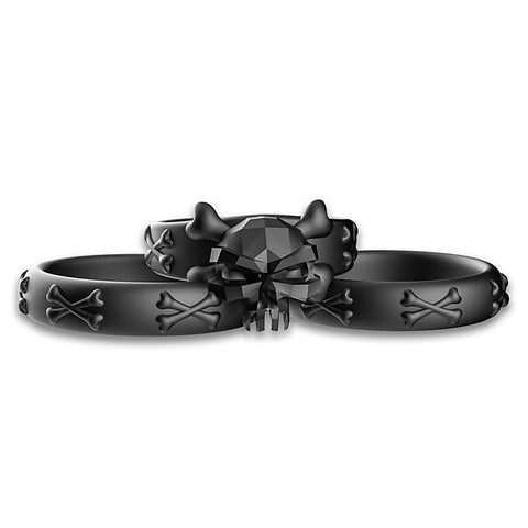 Gothic Style Skeleton 3 Piece Cock Ring Set by BDStyle