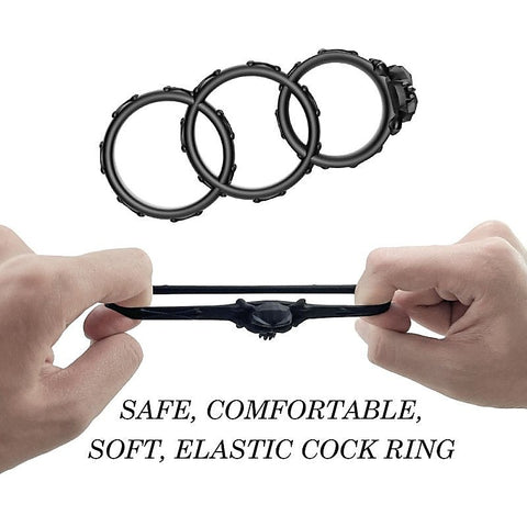 Gothic Style Skeleton 3 Piece Cock Ring Set by BDStyle
