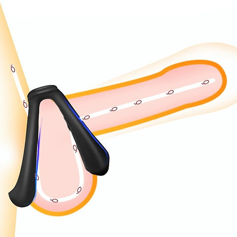 Double Soft Ring Delay Silicone Cock Ring by BDStyle