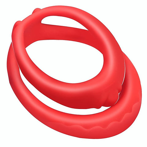 Double Soft Ring Delay Silicone Cock Ring by BDStyle