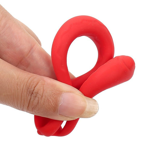 Double Soft Ring Delay Silicone Cock Ring by BDStyle