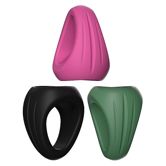 3 in 1 Stretchy Silicone Penis Ring by BDStyle