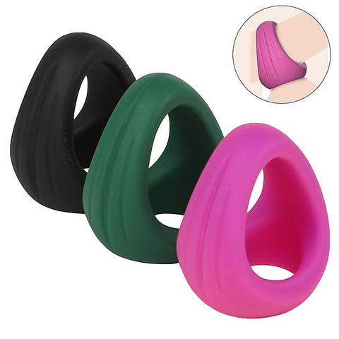 3 in 1 Stretchy Silicone Penis Ring by BDStyle