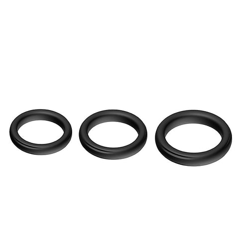 Triple Male Silicone Cock Ring Set by BDStyle