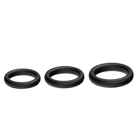 Triple Male Silicone Cock Ring Set by BDStyle