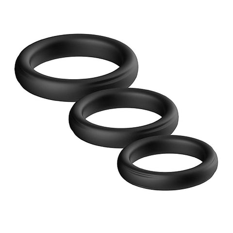 Triple Male Silicone Cock Ring Set by BDStyle