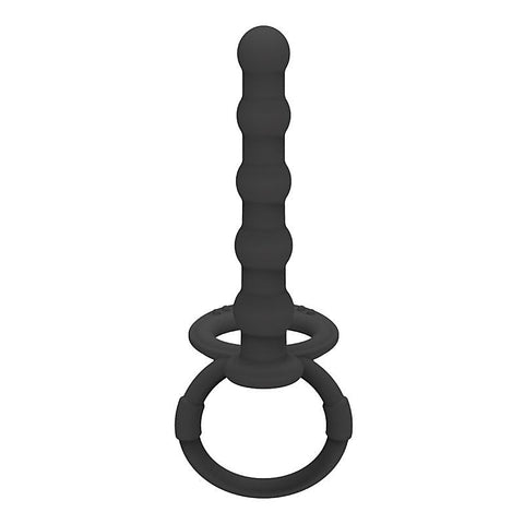 Cock and Ball Ring with Anal Beads by BDStyle