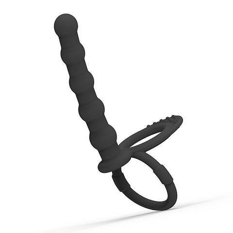 Cock and Ball Ring with Anal Beads by BDStyle