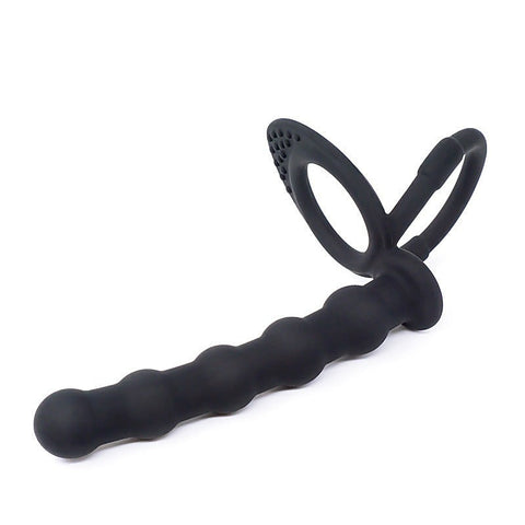 Cock and Ball Ring with Anal Beads by BDStyle