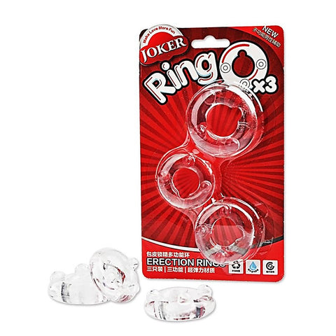 Joker Erection Enhancer Men's Cock Rings Set by BDStyle