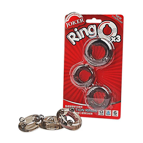 Joker Erection Enhancer Men's Cock Rings Set by BDStyle