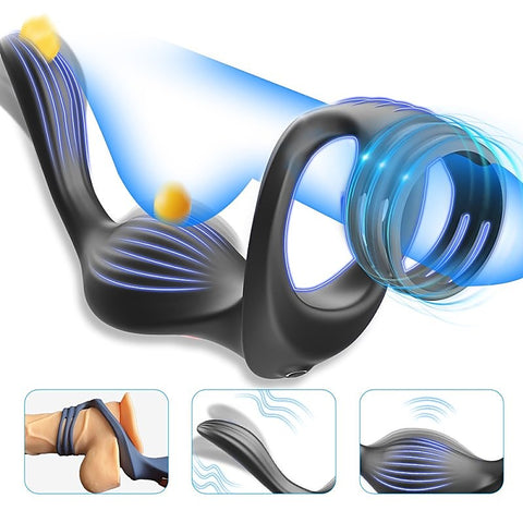 Fly Bird Locking Ring with Massager by BDStyle
