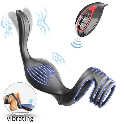 Fly Bird Locking Ring with Massager by BDStyle