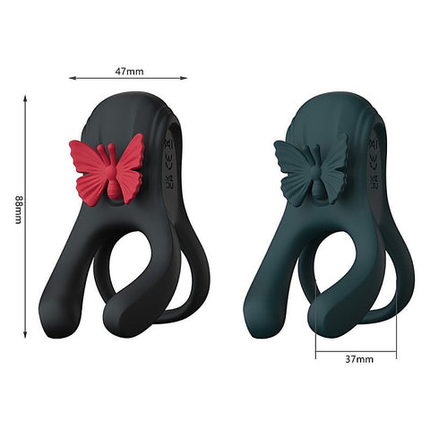Butterfly Triple Lock Vibrating Cock Ring by BDStyle