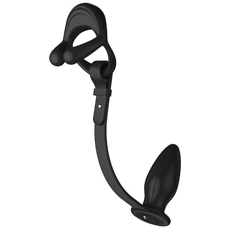 Silicone Vibrating Cock Ring with Anal Vibrator by BDStyle