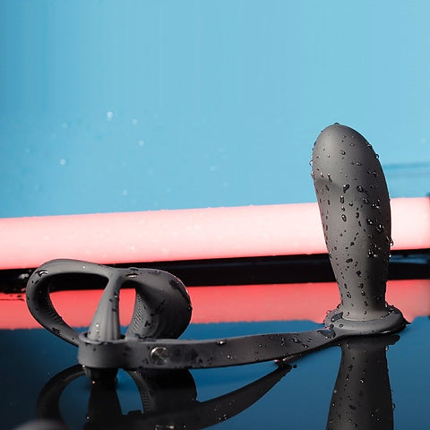 Vibrating Cock and Ball Ring With Prostate Plug by BDStyle