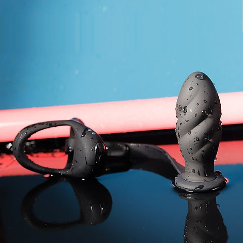 Multi-Function Cock and Ball Ring With Thread Anal Plug