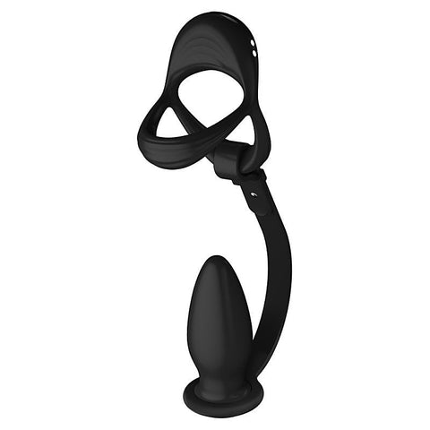 10 Functions Cock and Ball Ring With Anal Plug by BDStyle