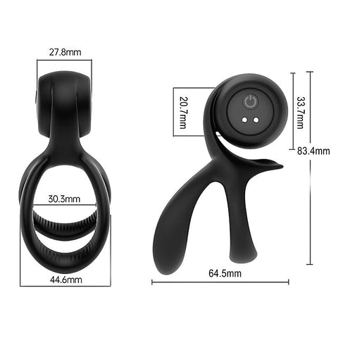 Naughty Vibrating Cock and Ball Ring by BDStyle