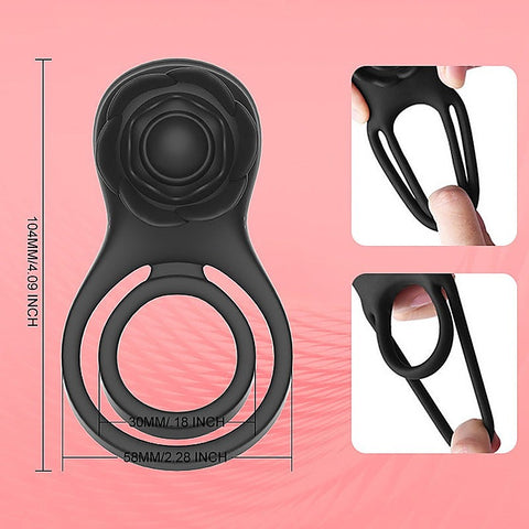 Rose Shackle Plus App Remote Control Vibrating Penis Ring