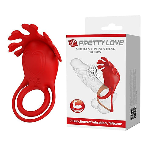 Pretty Love Ruben 7 Functions Vibrating Penis Ring by Baile