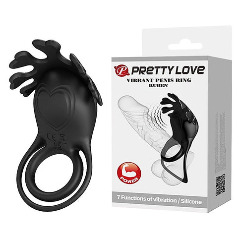 Pretty Love Ruben 7 Functions Vibrating Penis Ring by Baile